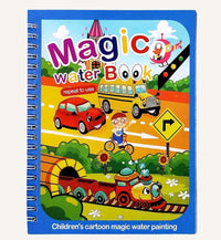1 Book + 1 Pen Reusable Coloring Book Magic Water Painting Book Sensory