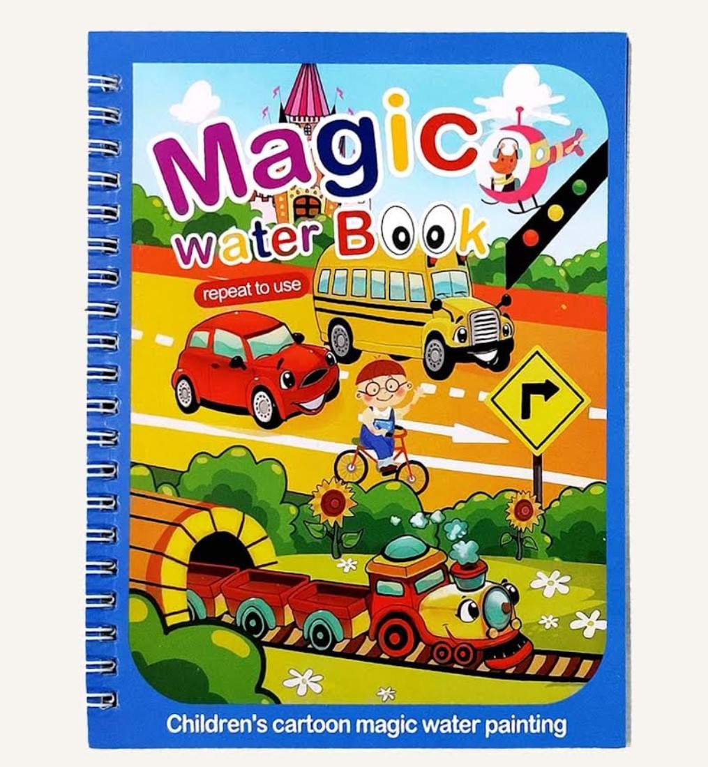 1 Book + 1 Pen Reusable Coloring Book Magic Water Painting Book Sensory