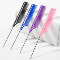 Deluxe Pointed Tail Anti-Static Hair Comb - Professional Barber Steel Needle
