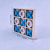 A Colorful Wooden Xo Game Set That Enhances Color Recognition, Geometric