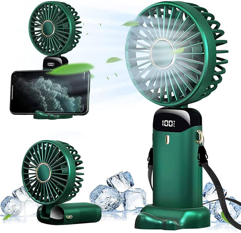 Portable USB Mini Fan- Handheld Cooling Fan Rechargeable Electric LED Fan