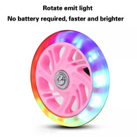 Foldable Kick Scooter Light-Up Wheels 3 Wheel Scooter 5 Height Adjustable