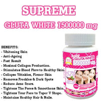 Gluta 1500000 Mg Glutathione Collagen Vitamin C Skin Capsules for Men and Women