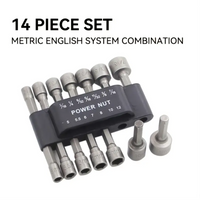 14pcs Electric Hex Socket Head Set Non-Magnetic Screwdriver Inserts for