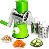 Tabletop Drum Grater Shredder Rotary with 3 Stainless Steel Rotary Blades