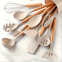 Silicone Kitchenware Spoon Set Non-Stick Cookware Utensils Set Spatula