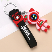 Lightning Bear Keychain Fashion Cartoon Cute Astronaut Bear Doll Bag Pendant