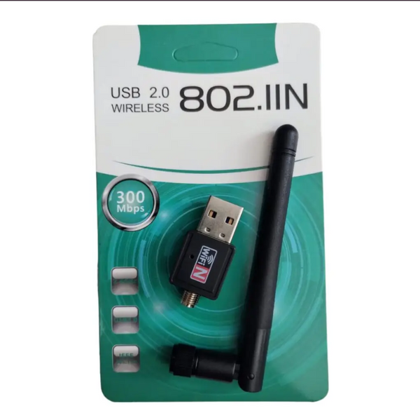 Usb Wireless Network Adapter 300Mbps WiFi Dongle with Antenna 802.11n/g/b