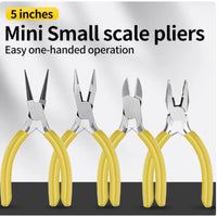 5 Inch Mini Pliers with Pointed Circular Mouth Diagonal Steel Wire Pliers