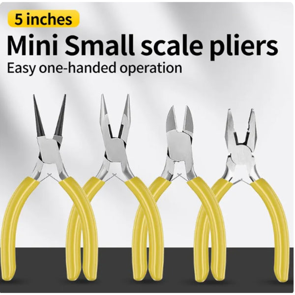 5 Inch Mini Pliers with Pointed Circular Mouth Diagonal Steel Wire Pliers