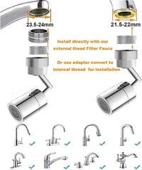 720 Degree Rotating Faucet Aerator Anti-Splash Sprayer Head Water Saving