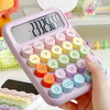 Aesthetic Mechanical Calculator Candy-Colored, Battery-Free with Large
