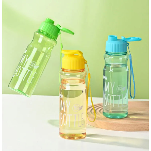 550ml Plastic Water Bottle Portable Sports Cup with Anti Drop Rope Outdoor