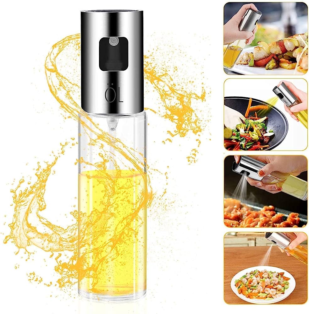 100ml Kitchen Stainless Steel Olive Oil Sprayer Bottle Pump Oil Pot