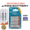 Aa Sonny Rechargeable Battery 4 Pcs - Aa Rechargeable NiMH Battery 4600 mAh