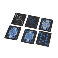 Waterproof Creative Black & Blue Plastic PVC Poker Card Pack Playing Cards 54Pcs