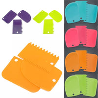 3pcs/set Colorful Plastic Cream Scraper DIY Cake Cutter Pastry Tools