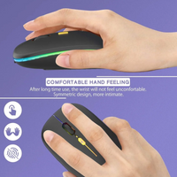 Hp W10 Mouse/Rechargeable Mouse/Bluetooth+Wireless Mouse/Rechargeable Silent