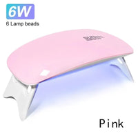 6w Mini Nail Dryer Machine Portable 6 LED UV Manicure Lamp Home Use Nail