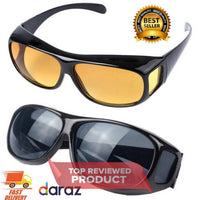 2pcs HD Vision Wraparound Day & Night Driving Glasses