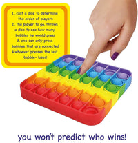 Rainbow Push Pop Its Bubble Fidget Sensory Toy, Unicorn Bubble Popping