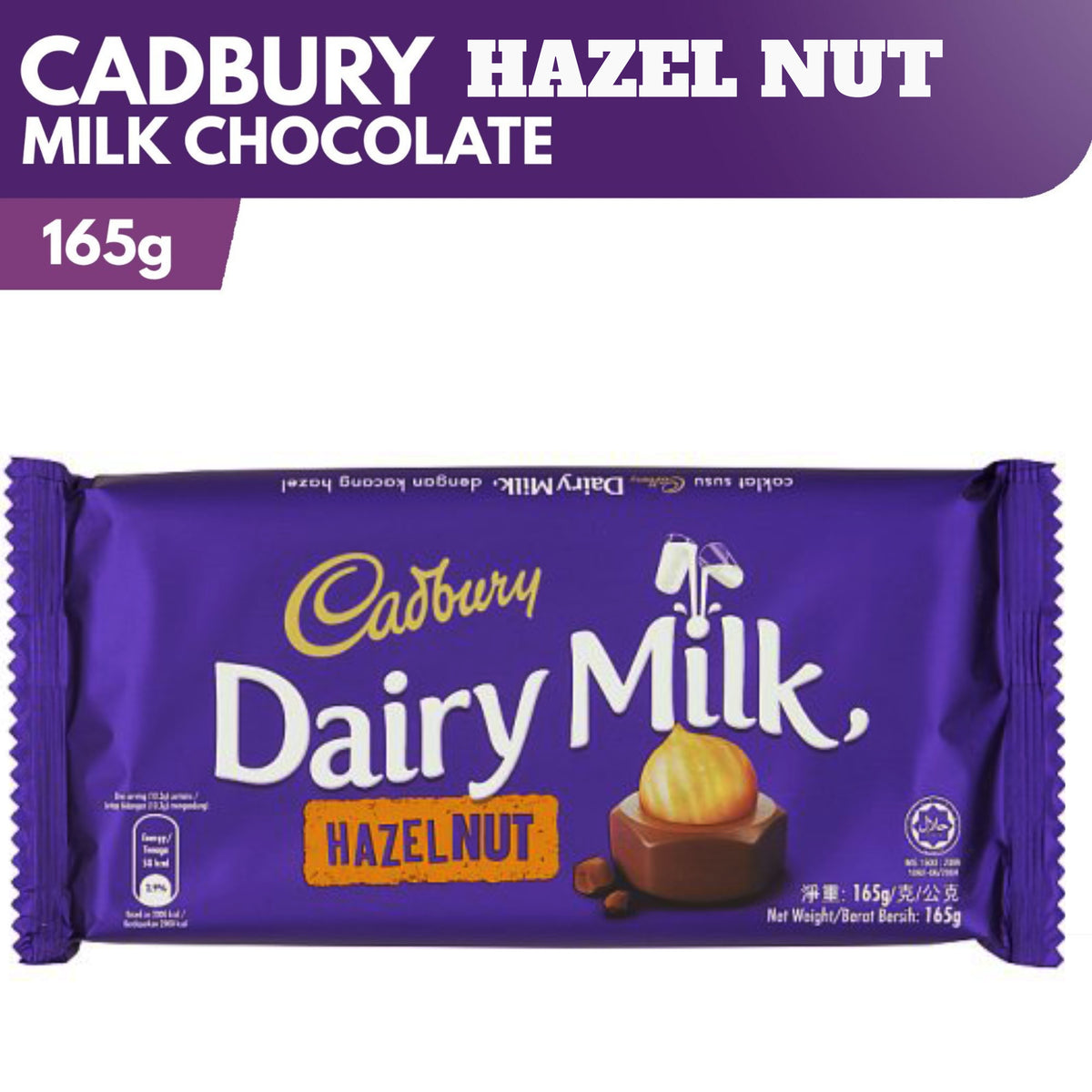 Cadbury Diary Milk Hazel Nut 165g