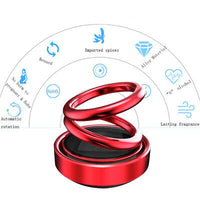 Solar Power Rotatable Car Aroma Air Freshener Perfume Color Black