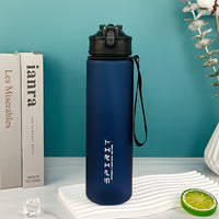 Grinkwell 26oz Frosted Sports Water Bottle - Leakproof, BPA-Free PC with