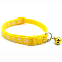 Cute Paw Design Cat Collar with Bell and Cat Belt - Adorable Accessory for