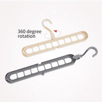 Creative Rotatable Clothe Rack Multifunctional 9 Hole Coat Hanger Save Space