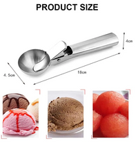Premium Stainless Steel Ice Cream Scoop with Trigger Fruit Scoop Frozen