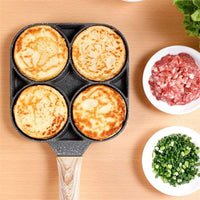 Heart, Star, and Round Shape Egg Pan - 4-Cup Capacity for Fun Cooking