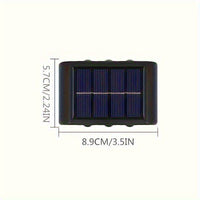 2pcs 6 LED Solar Wall Lamp / Outdoor Waterproof Up and Down Light Lighting