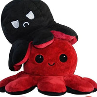 Reversible Moody Flip Octopus Soft Toy Two Sided Face Octopus Plush