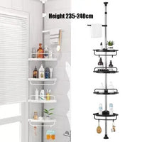 4-layer Non-Perforated Bathroom Shelf, Versatile Corner Storage Shelf