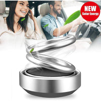 Solar Power Rotatable Car Aroma Air Freshener Perfume Color Silver