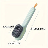 Multi-functional Liquid Dispenser Shoe Brush with Soft Bristles, Plastic
