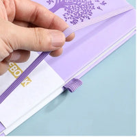 Elastic Strap Journal Notebook Office Work Planner Faux Leather Solid Color