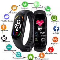 M7 Sports Band Smart Watch Color Display - Heart Rate Fitness Tracker