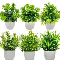 Artificial Plants with Plastics Pots Perfect Greenery for Home