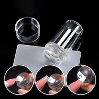 Transparent Silicone Nail Art Tools, Steel Plate Template, Rotation , Nail