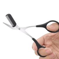 Eyebrow Trimmer Scissor with Comb Facial Hair Removal Makeup Tool Grooming