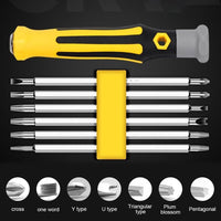12 in 1 Magnetic Screwdriver Set Cross Flat Shaped Screwdriver Head