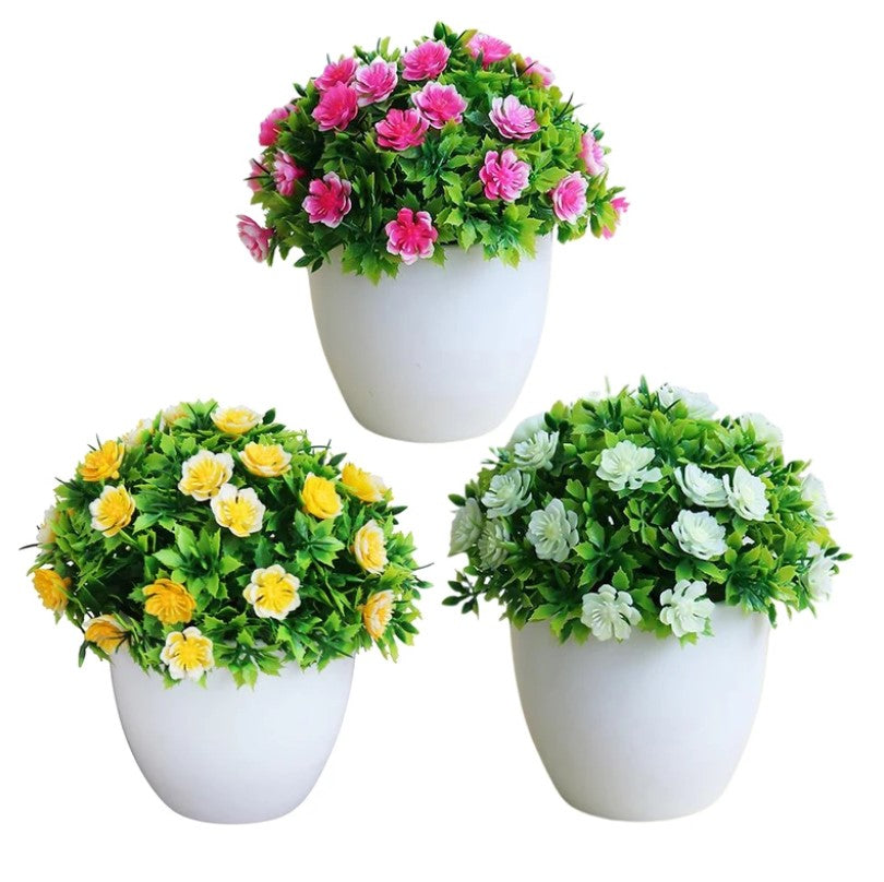 Modern Artificial Flower Potted Plants Decorative with Pot Garden Home