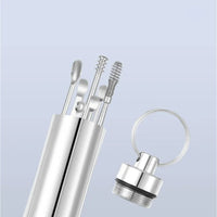 Ear Digging Spoon Set Spiral Ear Picking Cleaning 6 Piece Ear Set Stainless