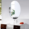 Oval and Rectangle Mirror Wall Stickers HD Acrylic Waterproof Self-adhesive