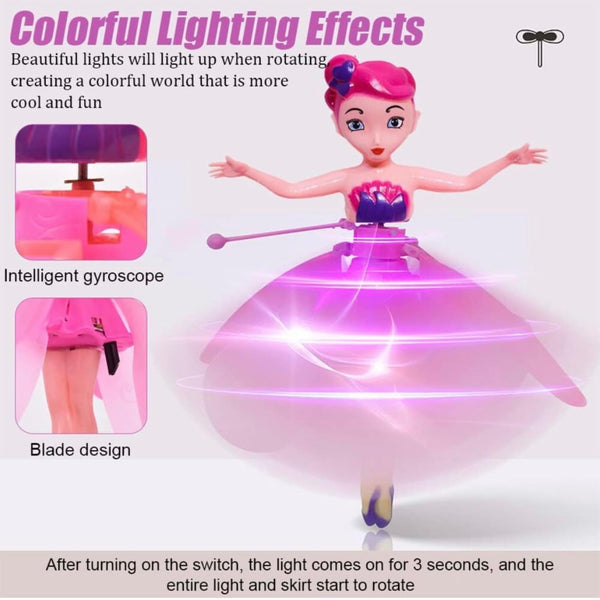 Flying Fairy Dolls for Girls Flying Doll Hand Control Helicopter Doll Dolls