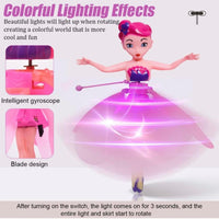 Flying Fairy Dolls for Girls Flying Doll Hand Control Helicopter Doll Dolls