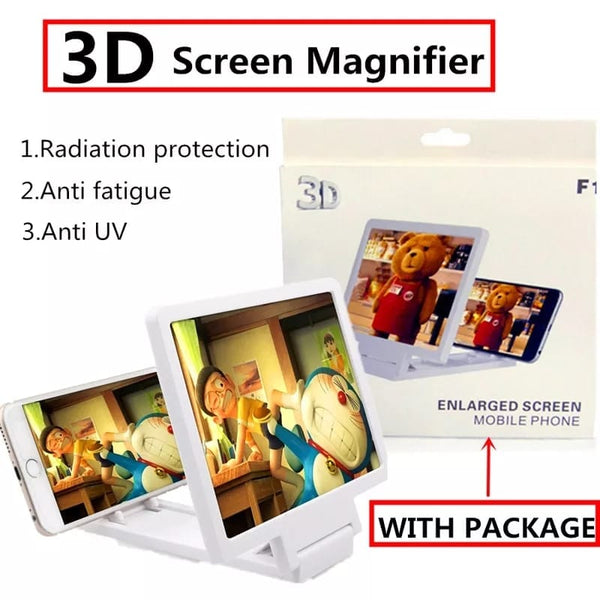 3D Screen Magnifier Smartphone Magnifying Glass, Screen Enlarger, Magnifier 3D Movie Video Screen Amplifier.