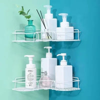 Multipurpose Kitchen Bathroom Corner Shelf Wall Mount Storage Rack Bathroom
